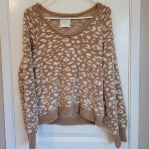 Abercrombie & Fitch Soft AF Animal Print Fluffy Sweater size Small